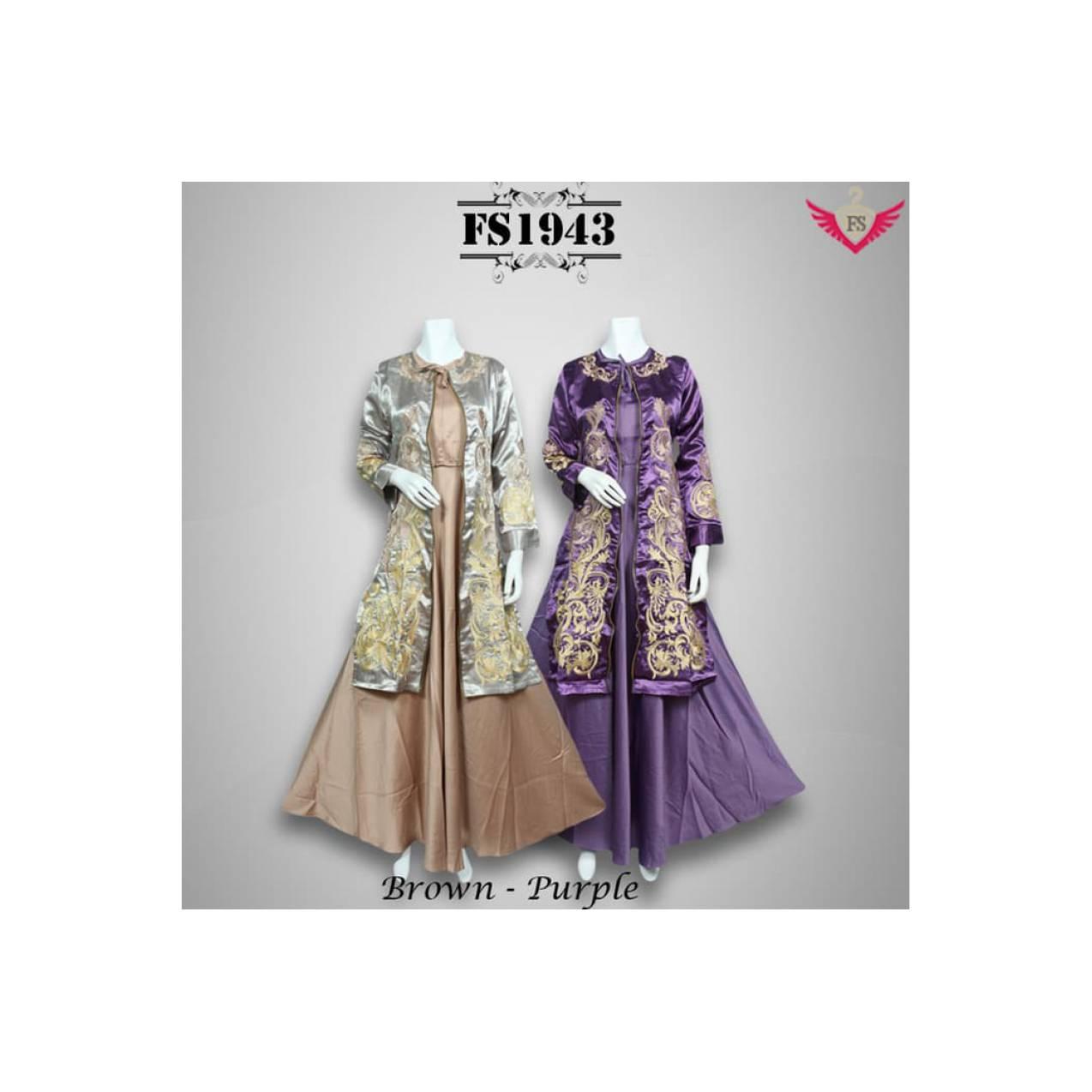 gamis lebaran terbaru Baju Pesta Metalik Nayla FS1943 A