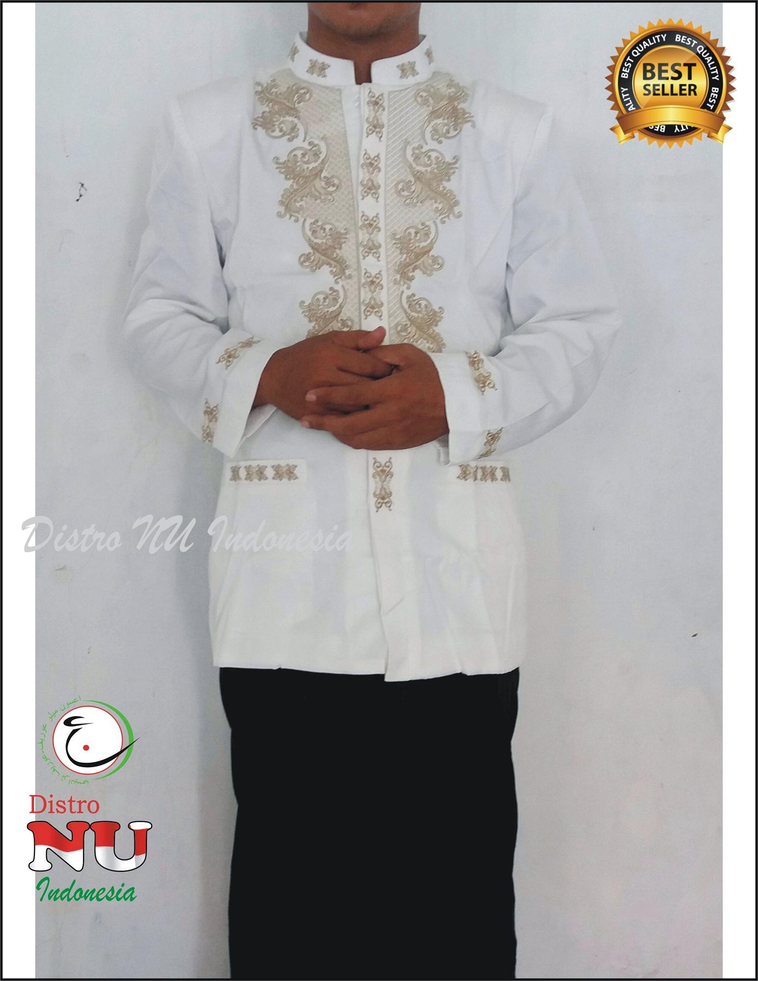 JASKO BORDIR LBR PUTIH PURING KEREN / baju jas kolaborsi koko baju busana mulim dan umum resmi santi yang elegan kualitas okey dan ekonomis bagus, baju koko kokoh , masker, sepatu, sandal, kemeja fanel, kemeja cotton, sajadah permadani , baju koko kemeja