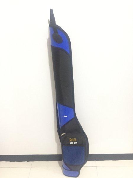 Tas pancing fiber murah RnB panjang 120 cm warna biru