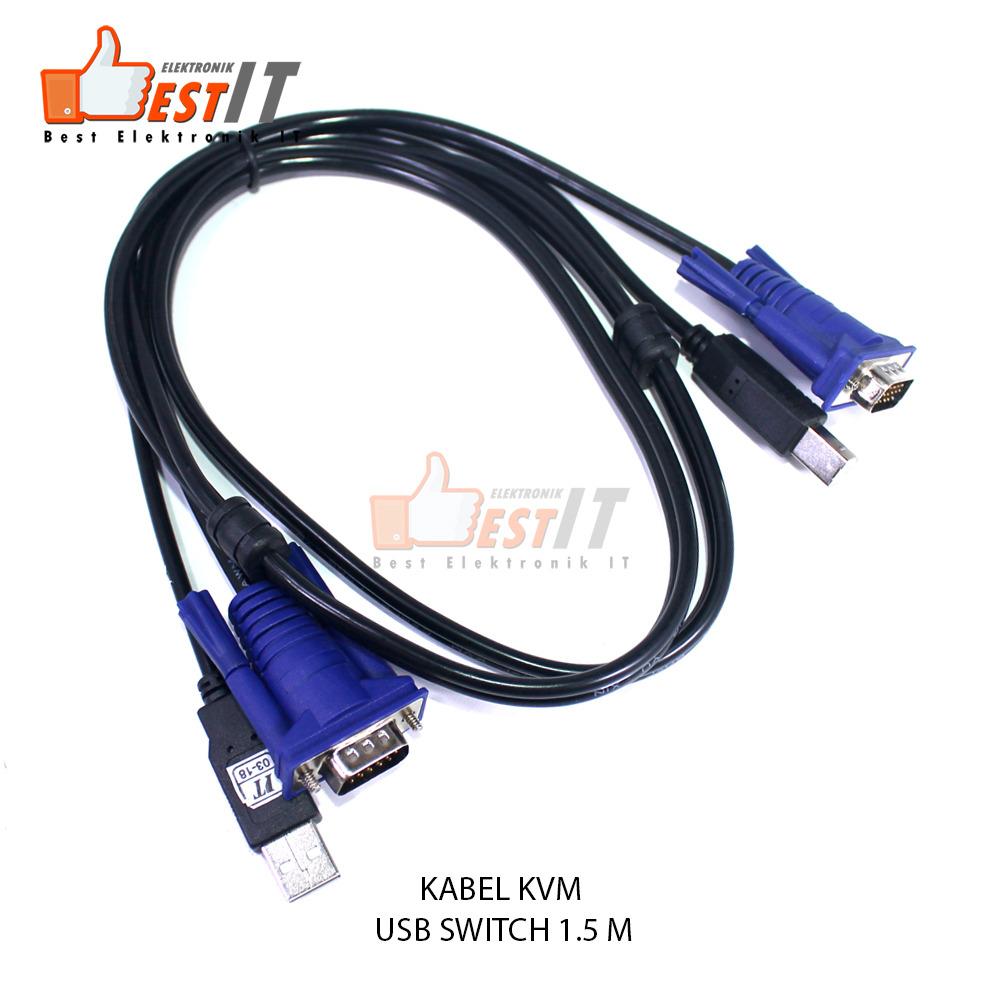 Kabel KVM Switch USB VGA 1.5 Meter