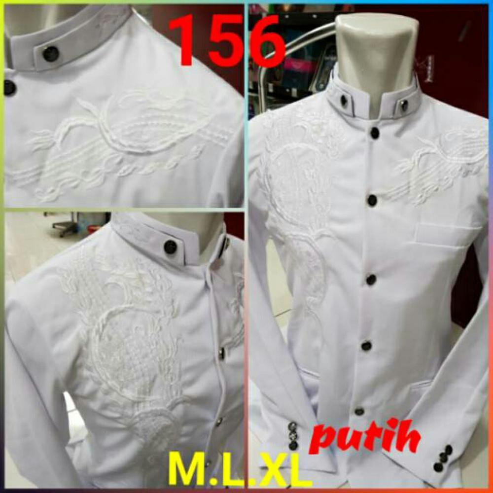 Jual Jaskoko putih lengan panjang baju muslim pria Diskon ()
