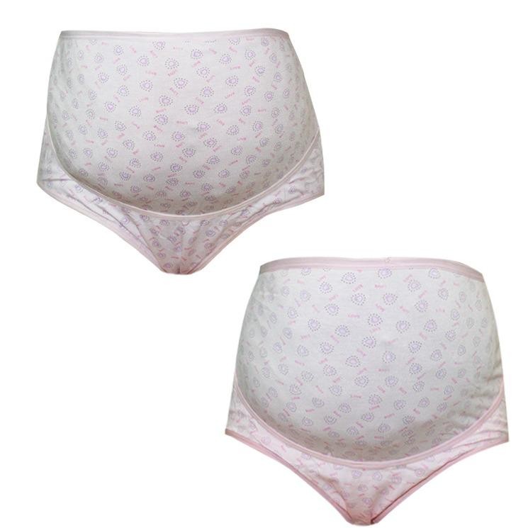 EELIC CDH-N55 2 PCS MIX CELANA DALAM HAMIL MOTIF LOVE MIX 2 WARNA ( PINK DAN UNGU )PINGGANG TINGGI