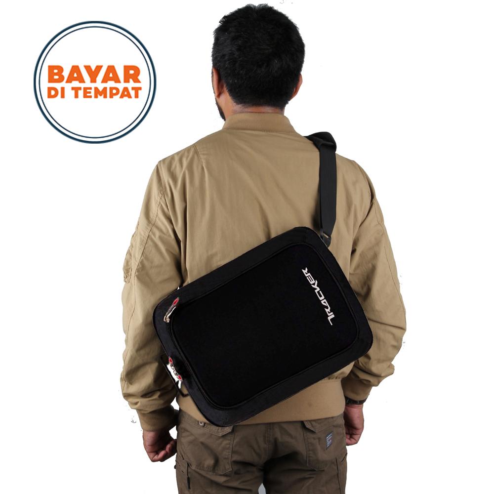 Ransel Softcase Tas Laptop 3in1 Multifungsi Tracker Bisa Tas Ransel Dan Tas Selempang 5883 Original - Black