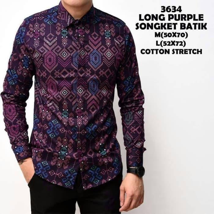 Dgm_Fashion1 Kemeja Lengan Panjang Batik Songket /Kemeja Polos/Kemeja Batik/Kemeja Casual/Kemeja Distro/Kemeja Jeans/Kemeja Denim/Kemeja Bunga/Kemeja Pantai/Kemeja Flanel/Kemeja Panjang/Kemeja Songket/Kemeja Formal/Kemeja HEM PN 1987