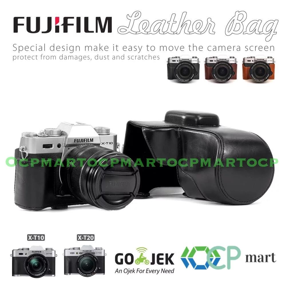 Leather Case Fujifilm X-T10 X-T20 Bag Tas Kulit Fuji Xt10 Xt20 Halfcase