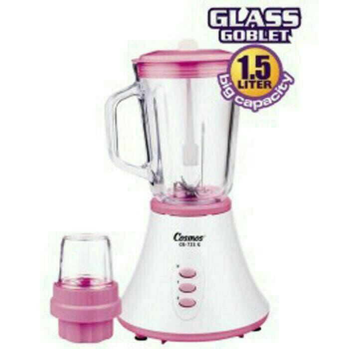 blender cosmos 2in1 CB-721G gelas kaca tebal 1,5L&6mata pisau.