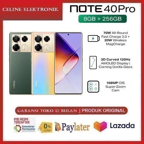 Infinix Note 40 Pro 8/256GB - Up to 16GB Extended RAM - Helio G99 Promo Harga  2,238,750 Ringgit*Penghantaran Percuma