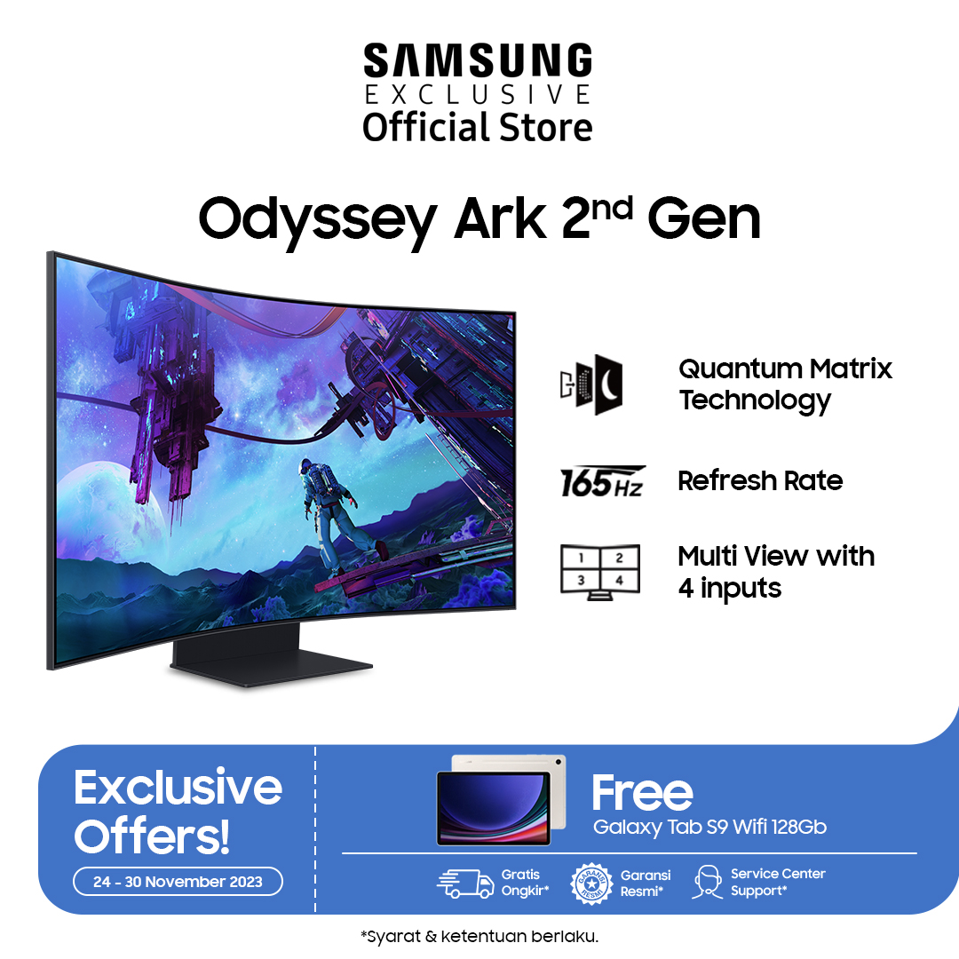 Samsung Odyssey Ark 2nd Gen (G97NC) 4K curved gaming monitor now