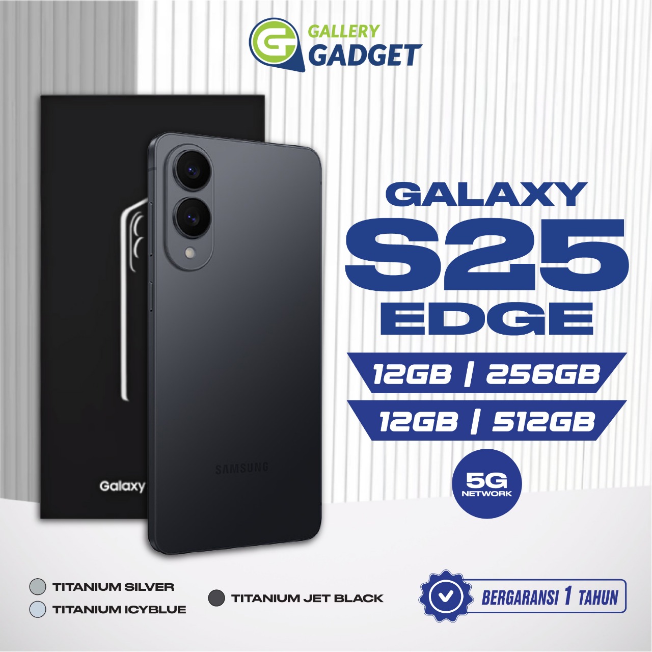 Samsung Galaxy S25 Edge 12/512 GB 12GB 512GB Garansi Resmi Harga 19,499,000 rupiah*Gratis Ongkir