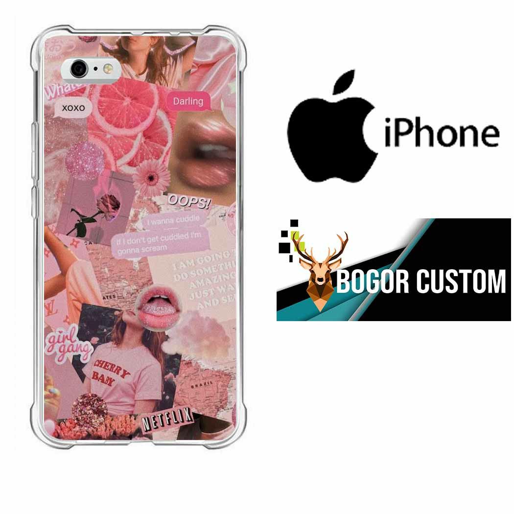 Juragancustom case iphone 6s fashion pink -1