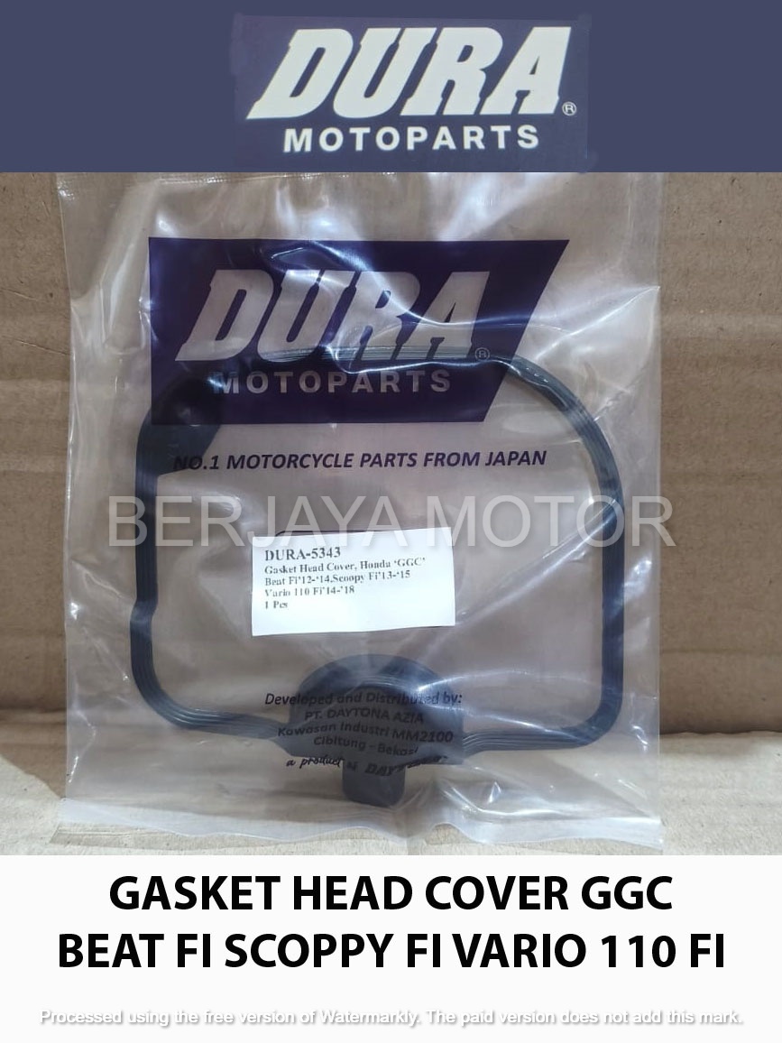 Gasket Head Cover Beat Fi Scoopy Fi Vario 110 Fi Code Ggc Dura Harga 22,586 rupiah*Gratis Ongkir