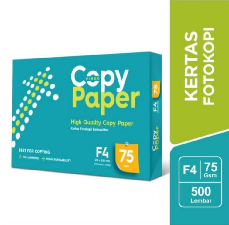 HVS F4 75 grams paper / HVS copy paper F4 GSM / F4 photocopy paper / F4 copy paper / F4 print paper / plain paper Harga 48,000 rupiah*Gratis Ongkir
