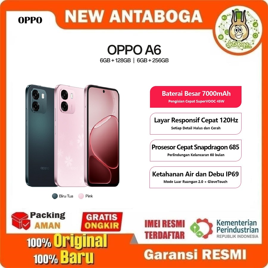 Oppo A6 6/128 & 6/256 GB official warranty Giá 2,735,000 Đồng*Miễn phí vận chuyển