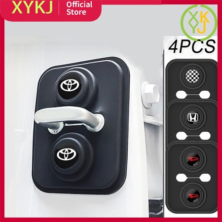 Xykj 4PCs car door damper rubber silent door car car door lock cover pad car acsesoris silicone damper Harga 28,888 rupiah*Gratis Ongkir