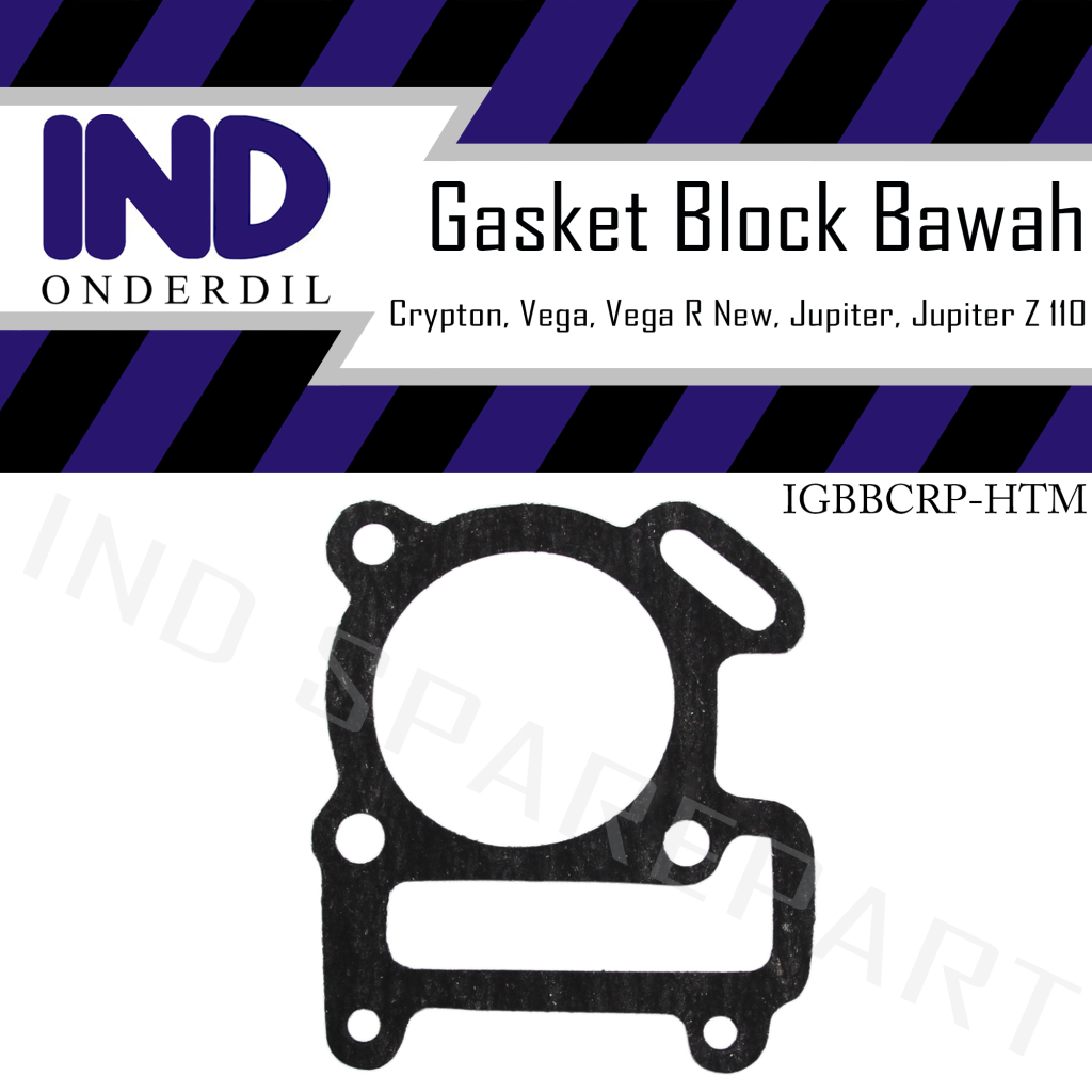 Gasket Paking-Packing Block-Blok Bawah Seher Cylinder-Silinder Crypton & Vega-R New & Jupiter Lama-Z 110 Harga 3,230 rupiah*Gratis Ongkir