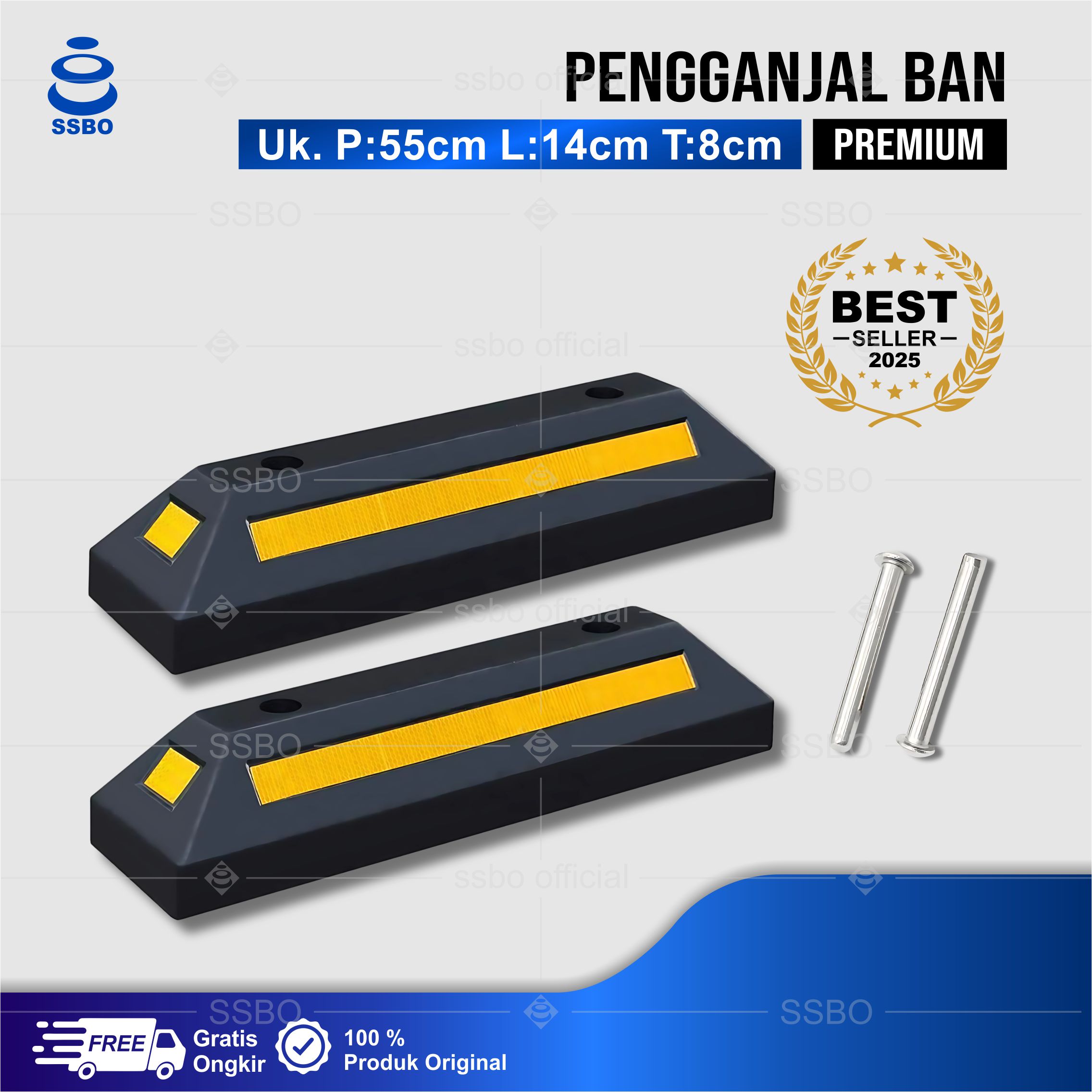 2 PCs rubber ganjalan tire car rubber wheel stopper pengganjal car tire best selling cod rubber parking barrier Harga 160,000 rupiah*Gratis Ongkir