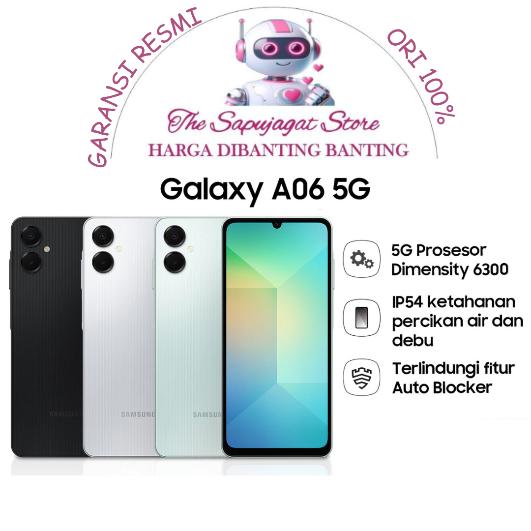 Samsung A06 5G 6/128 New Segel Box Garansi Resmi Promo Bandung Harga 1,962,766 rupiah*Gratis Ongkir