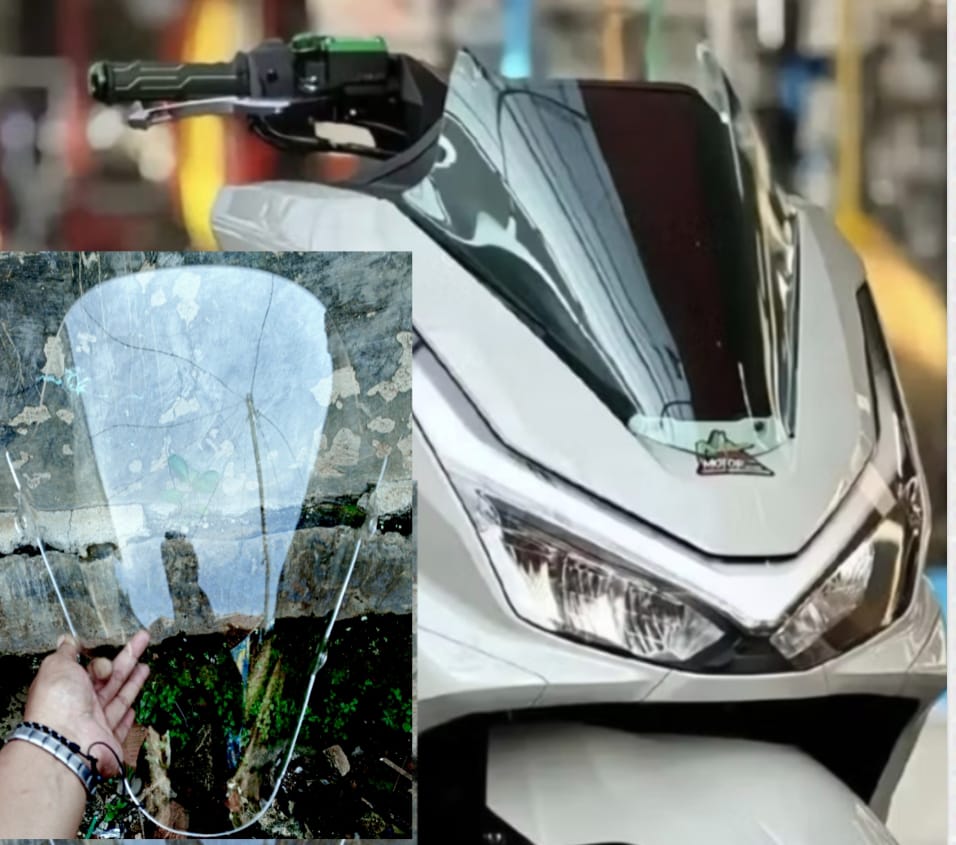 Windshield Visor Standard Pcx 160 New 2025 Full Clear Handsome Harga 72,000 rupiah*Gratis Ongkir