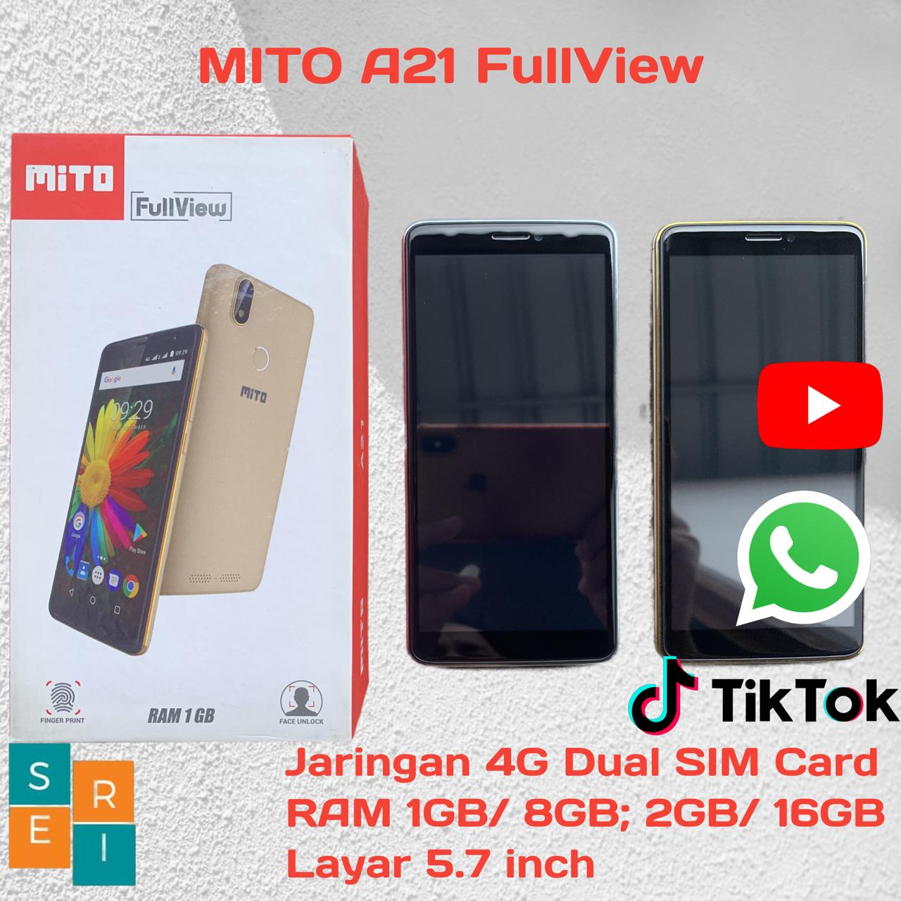 HP MITO A21 FullView Android Promo Cuci Gudang RAM 1GB/8GB dan RAM 2GB/16GB Harga 449,000 rupiah*Gratis Ongkir