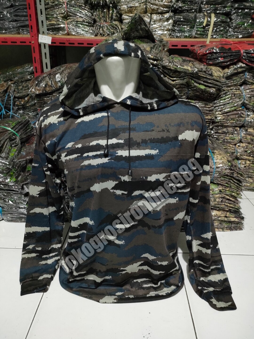 Kaos hoodie motif loreng TNI AL Lazada Indonesia