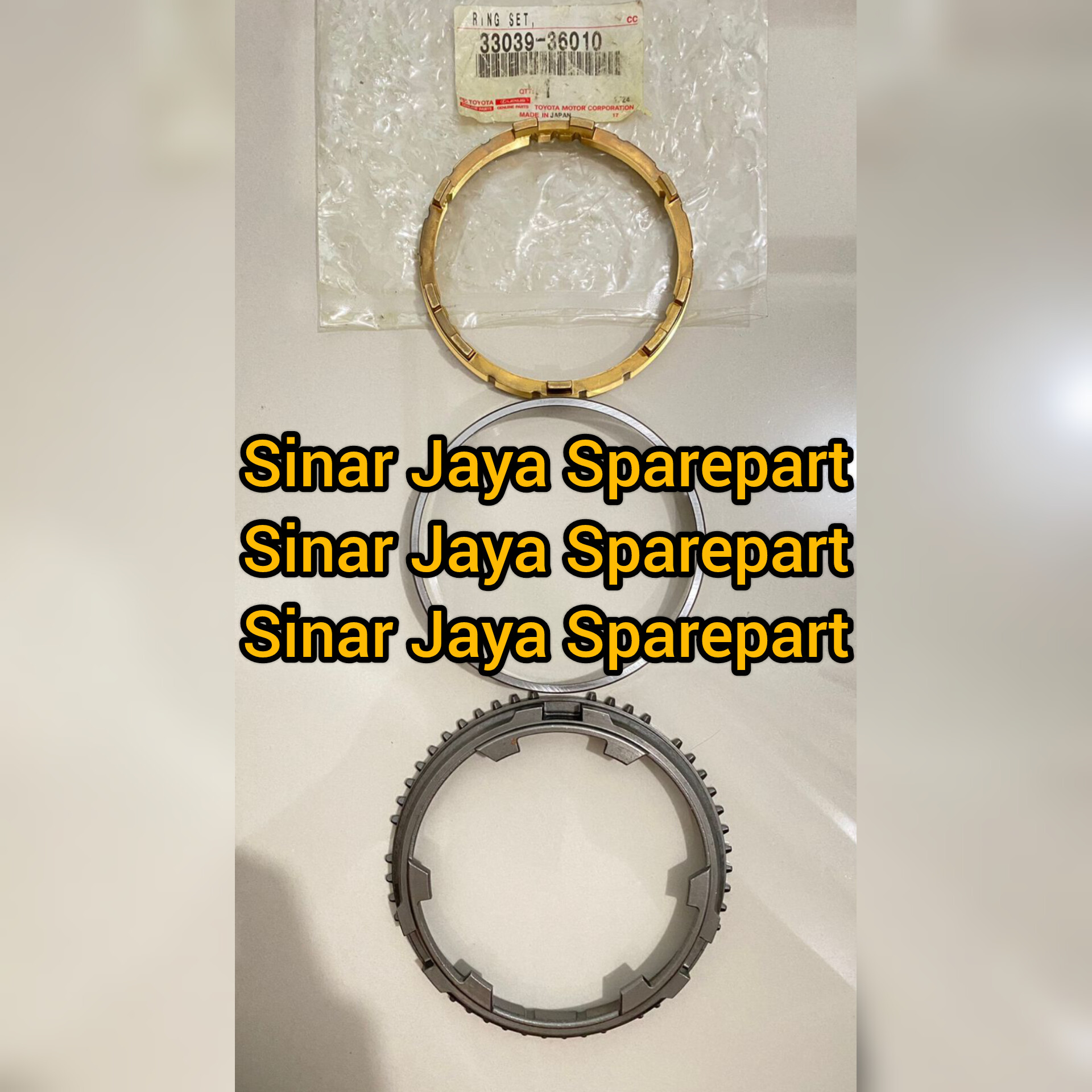 Ring set sinchromis Gigi 3 Toyota Dyna 110et 110ft 110st Hino Dutro 110hd 110ld 110md 110sd 110sdl original 33039-36010 Harga 1,550,000 rupiah*Gratis Ongkir