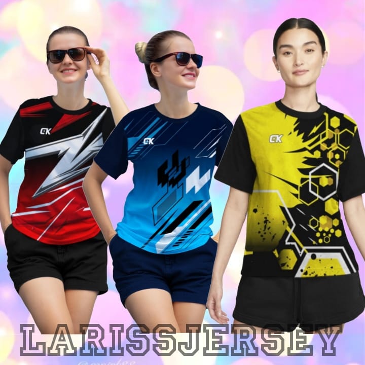 ( Cod ) Terbaru Baju Badminton Wanita Jersey Volly Cewek Kaos Bulutangkis Premium Baju Senam Wanita Jumbo Size M L XL XXL Harga 41,700 rupiah*Gratis Ongkir