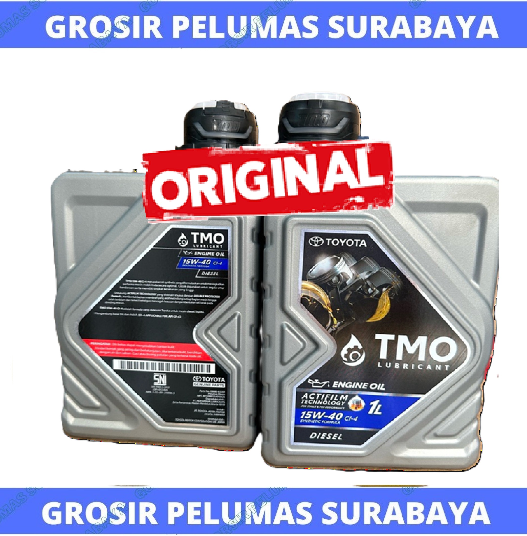 Original scan oil Toyota TMO diesel 15W-40 15W/40 bottle 1liter original genuine Toyota diesel 15W40 original Harga 89,999 rupiah*Gratis Ongkir