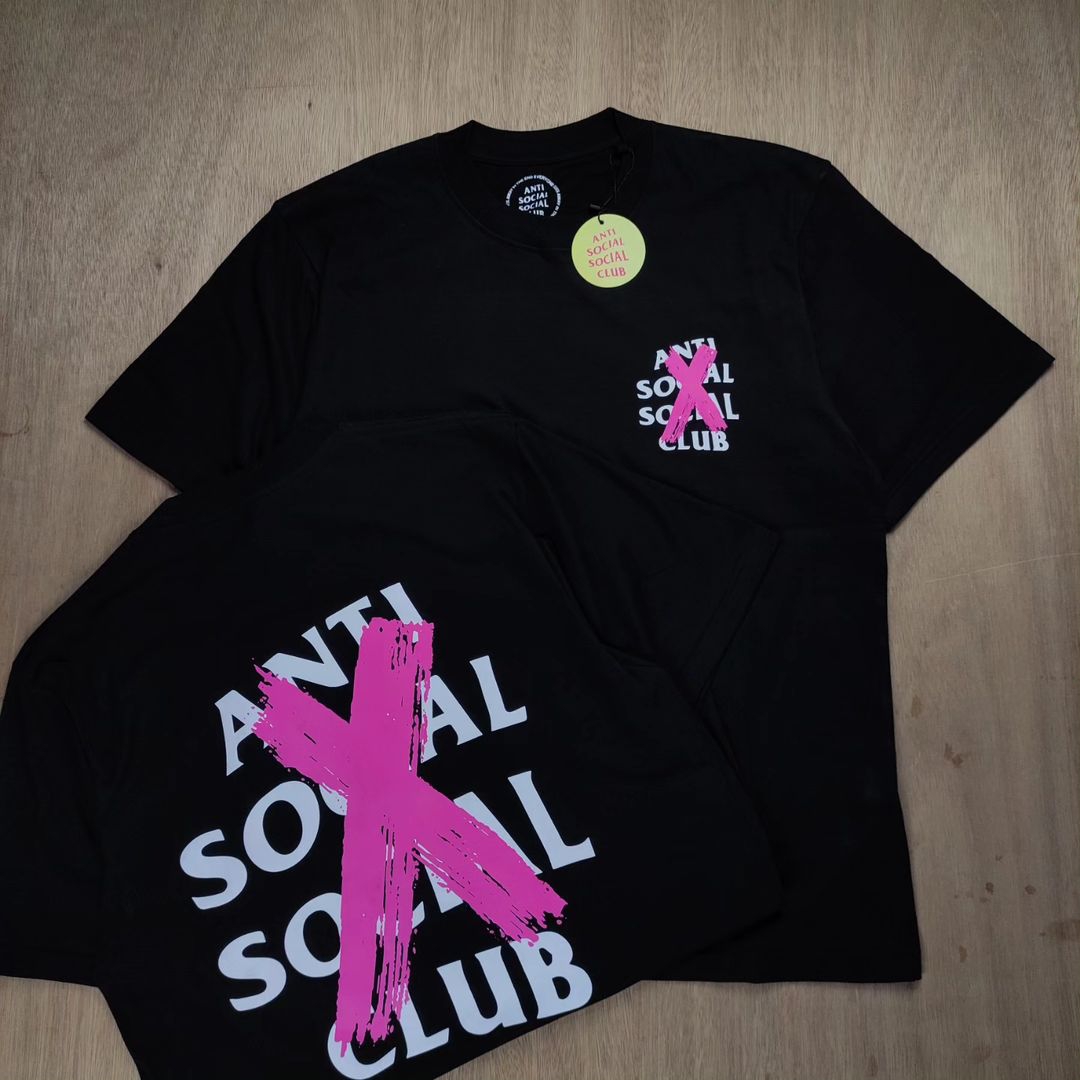 KAOS BAJU TSHIRT ASSC ANTI SOCIAL SOCIAL CLUB X FLO BLACK COMBED
