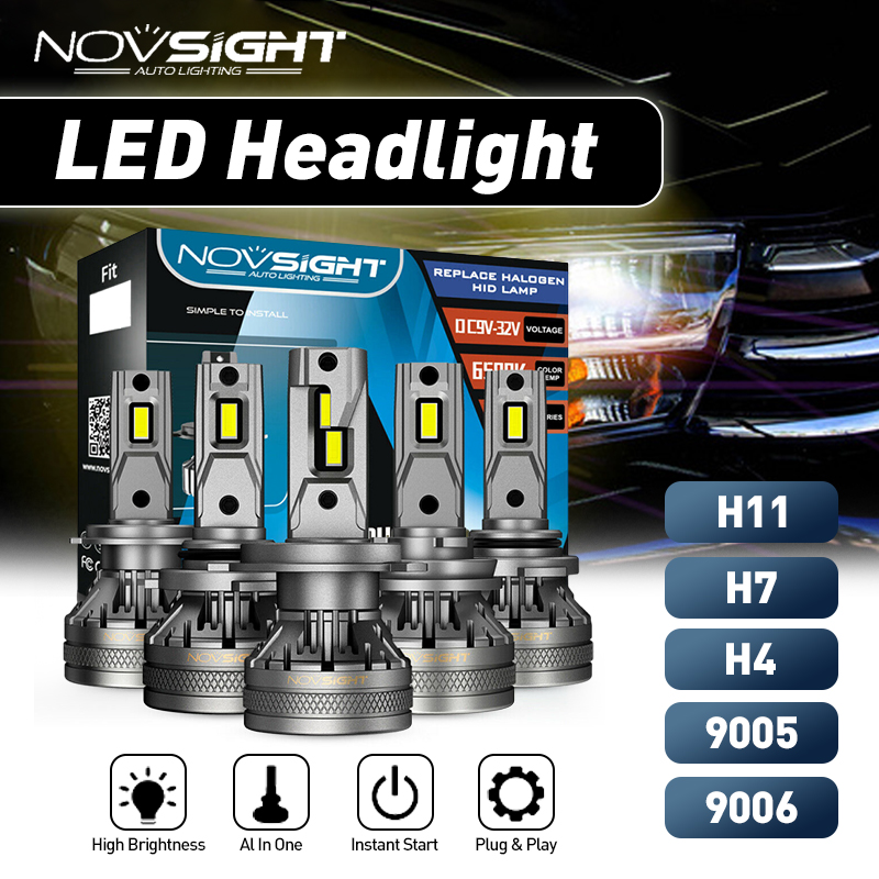 Novsight N37 H4 H11 H7 9005 Lampu Utama Mobil Tipe Led Terang 120w 22000lm 6500K Sepasang Harga 620,000 rupiah*Gratis Ongkir