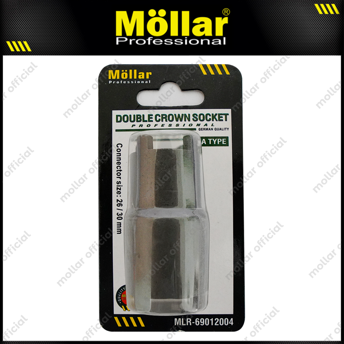 MOLLAR 69012004 Kunci Mahkota Tipe A Mur Kopling Double Crown Socket Harga 32,000 rupiah*Gratis Ongkir
