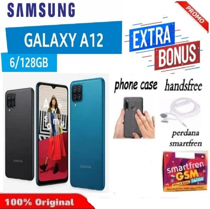 Samsung Galaxy A12 Ram 4/128 GB & 6/128 GB 48mp main camera-promo Harga  1,300,000 Ringgit*Penghantaran Percuma