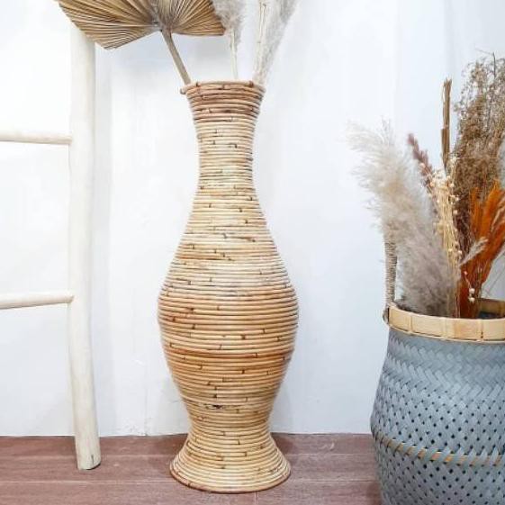 Sale rattan flower vase 50cm-70 cmflower vase hits present flower vase rattan jars-home decor rattan jβ¦