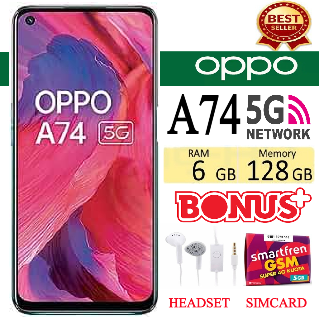 Deals!!! Oppo A74 5G RAM 6/128 GB fullset guaranteed-free SIM card Harga  1,600,000 Ringgit*Penghantaran Percuma