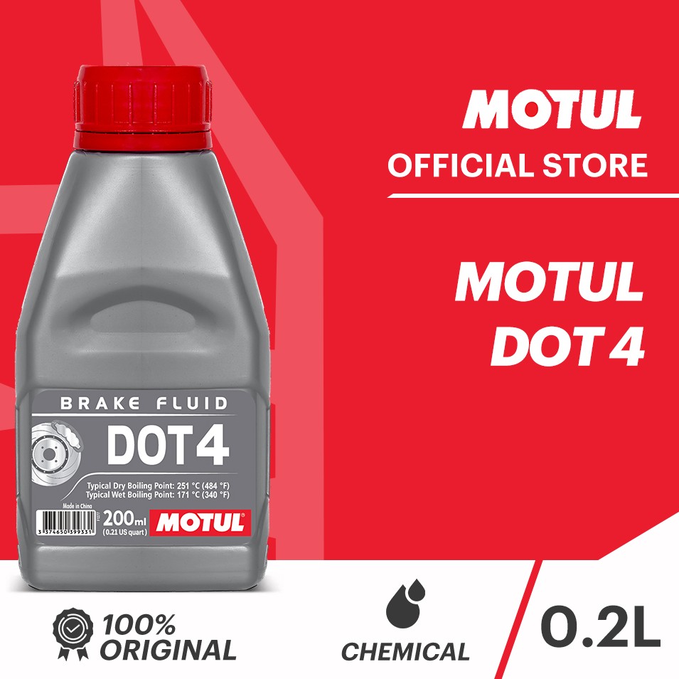 Motul Dot 4 0.2L Moto Brake Fluid Harga 37,301 rupiah*Gratis Ongkir