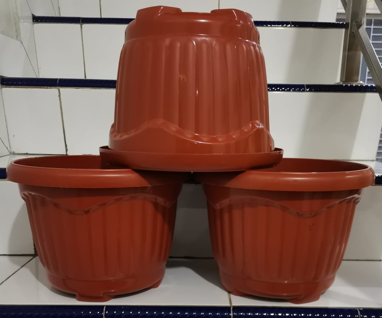 3 PCS Pot Bunga MIO merek SHALLOM 30 cm