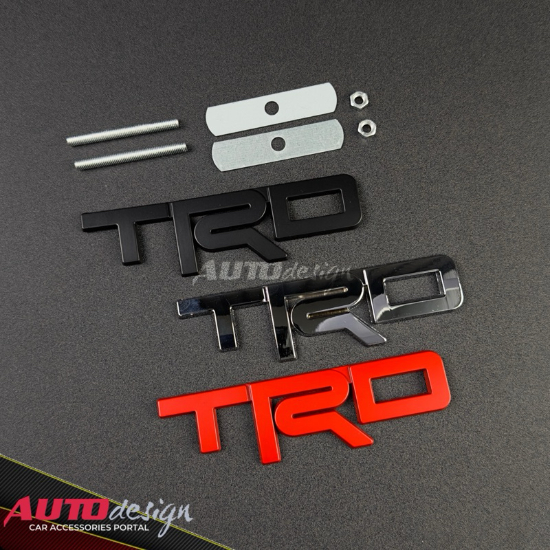 TRD Emblem Logo Mobil Toyota Bahan Metal Premium Dekorasi Mobil Toyota Harga 28,000 rupiah*Gratis Ongkir