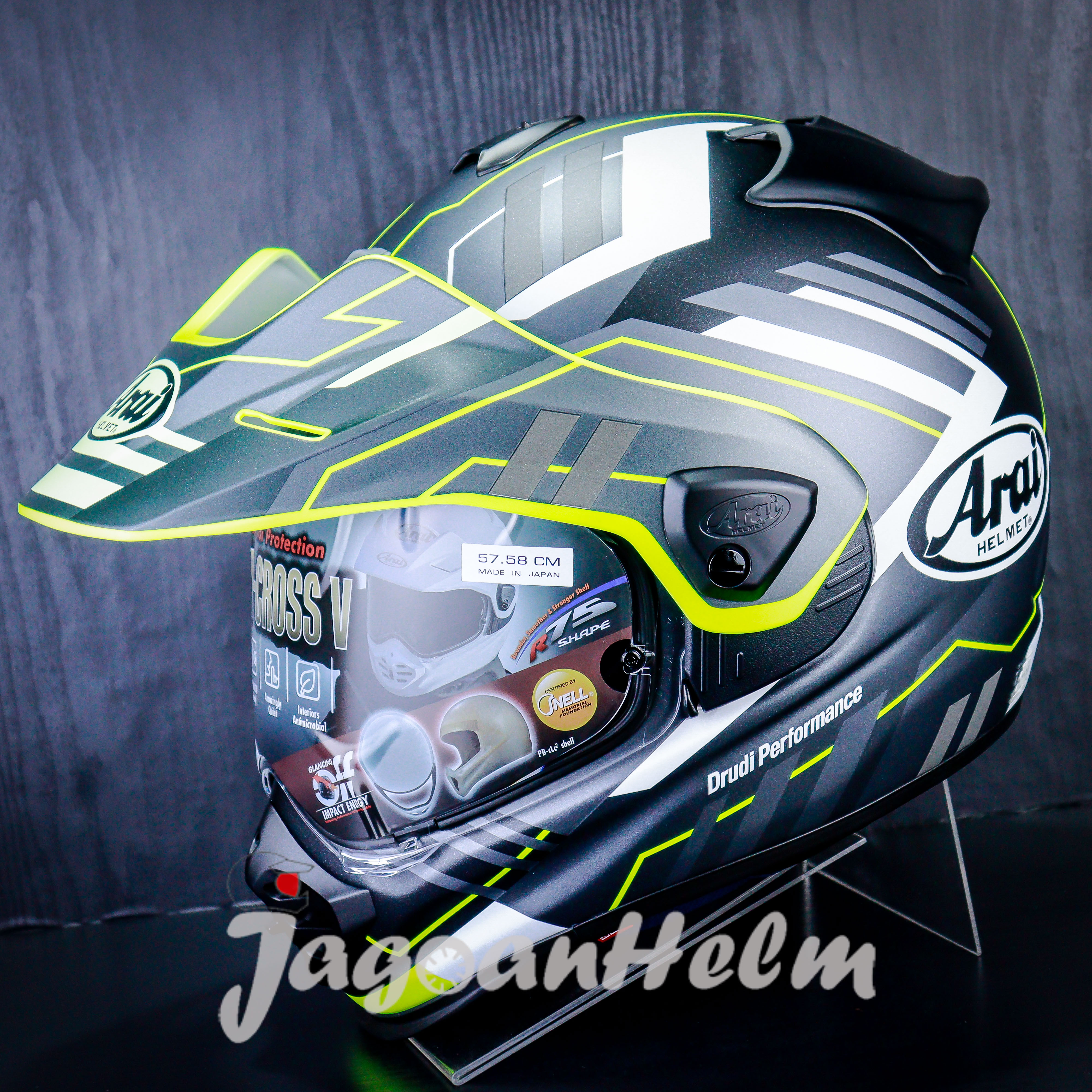 ARAI HELM TOURCROSS V TRAIL | YELLOW | ARAI TOUR CROSS V SUPER MOTO Harga 11,500,000 rupiah*Gratis Ongkir