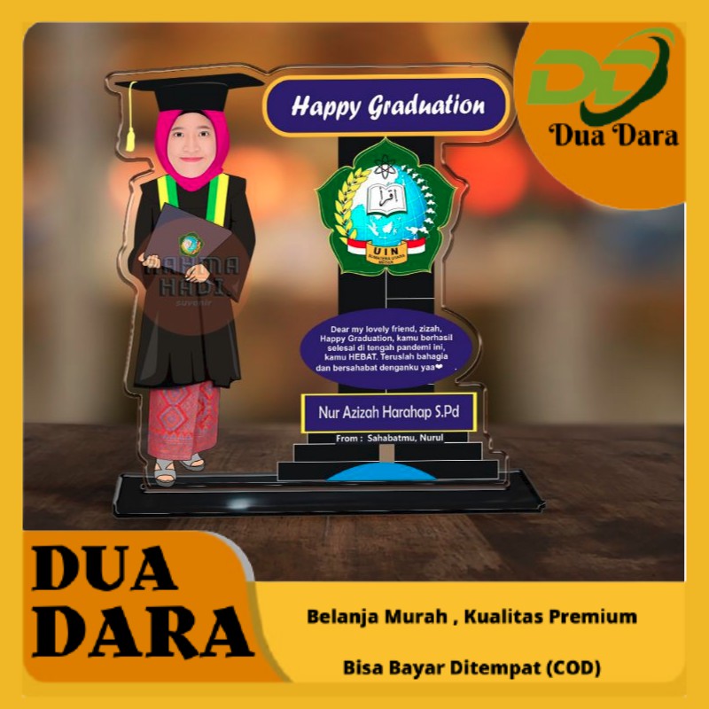 Kado Wisuda | Plakat Akrilik | Hadiah Unik | Hadiah Wisuda | Plakat Wisuda