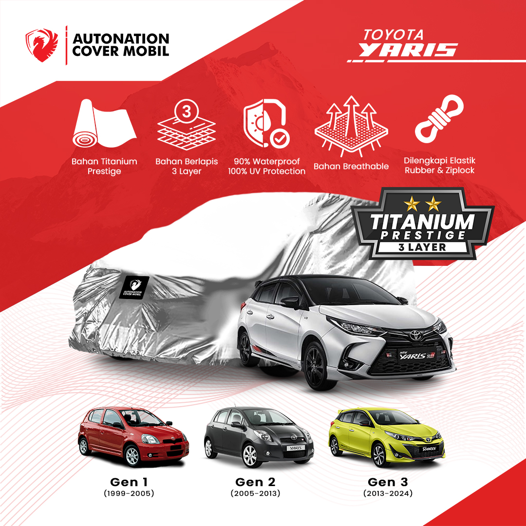 Autonation Garage - Cover Mobil Toyota Yaris Titanium Prestige 3 Layer Harga 696,000 rupiah*Gratis Ongkir
