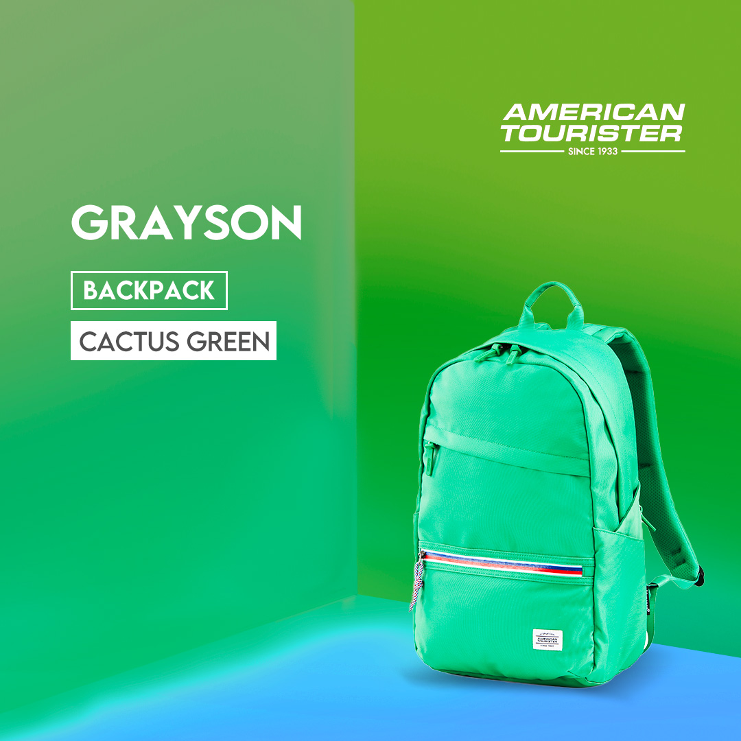 American Tourister Grayson Backpack AS Cactus Green Lazada