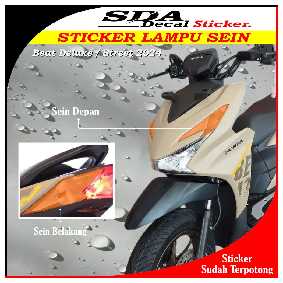 Beat 2024 Turn Signal Sticker | Beat New 2024 Turn Signal Light Sticker | Beat 2024 Turn Signal Light Protector Sticker Harga 16,500 rupiah*Gratis Ongkir