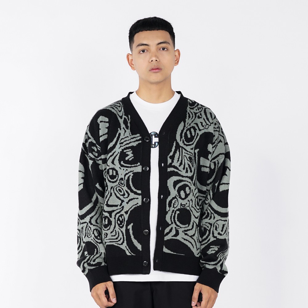 3Second Men's Regular Fit Acrylic Smiley Cardigan Jacket Ol-040925 Harga 269,000 rupiah*Gratis Ongkir