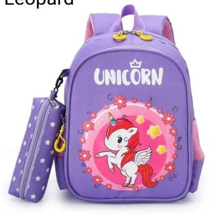 Lazada Indonesia - Tas Ransel Anak Perempuan Sekolah TK/SD 2in1 Unicorn Kartun Disney Tas Sekolah Anak Perempuan