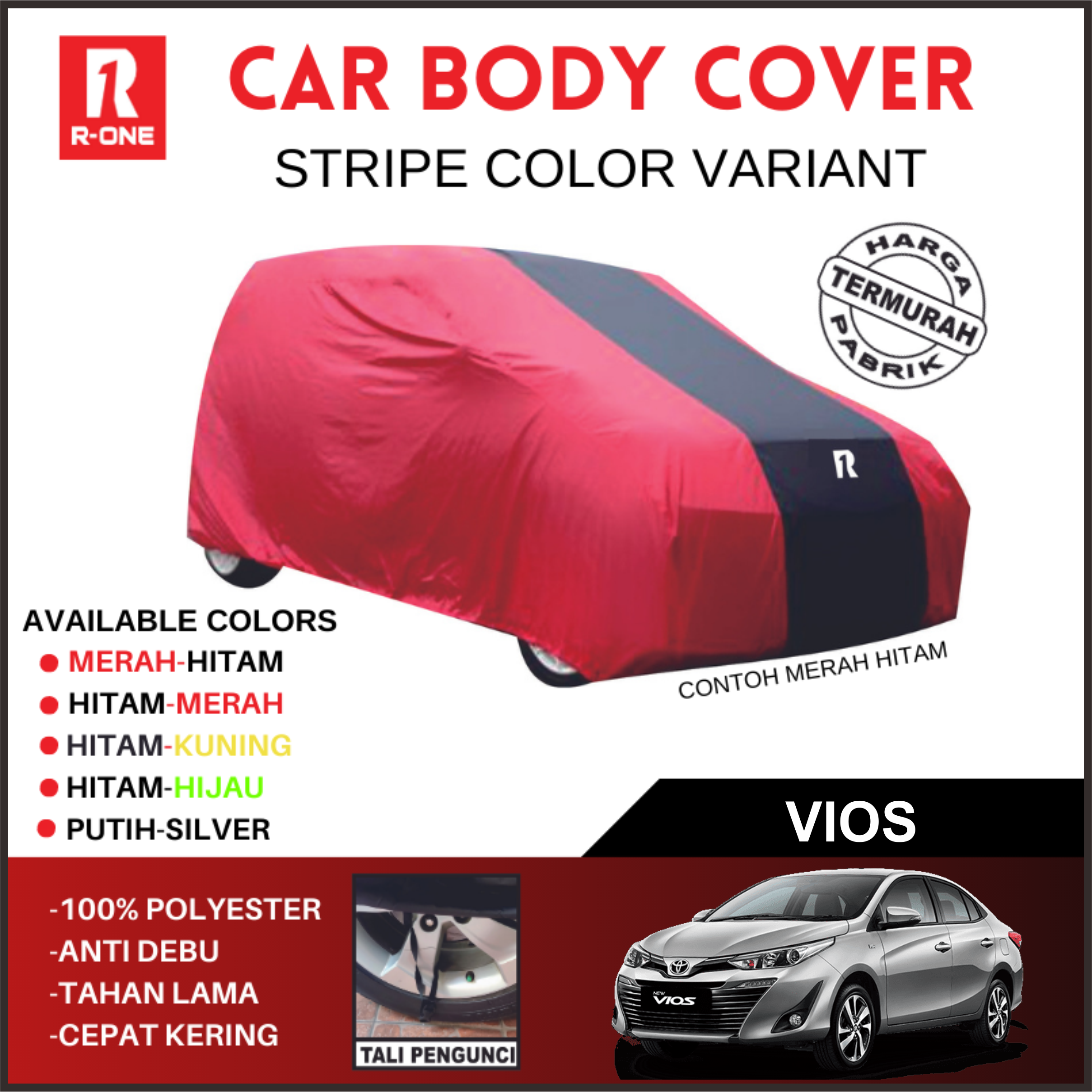 BODY COVER WARNA LIST 1 VIOS Harga 140,000 rupiah*Gratis Ongkir