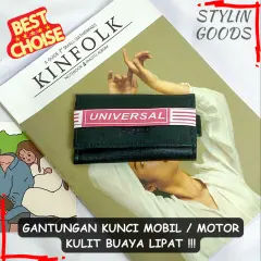 GANTUNGAN KUNCI MOBIL / MOTOR / MINI DOMPET STNK LIPAT HITAM KULIT BUAYA / GANTUNGAN KUNCI KULIT FASHION PRIA SYNTHETIC LEATHER TERBARU DAN TERMURAH
