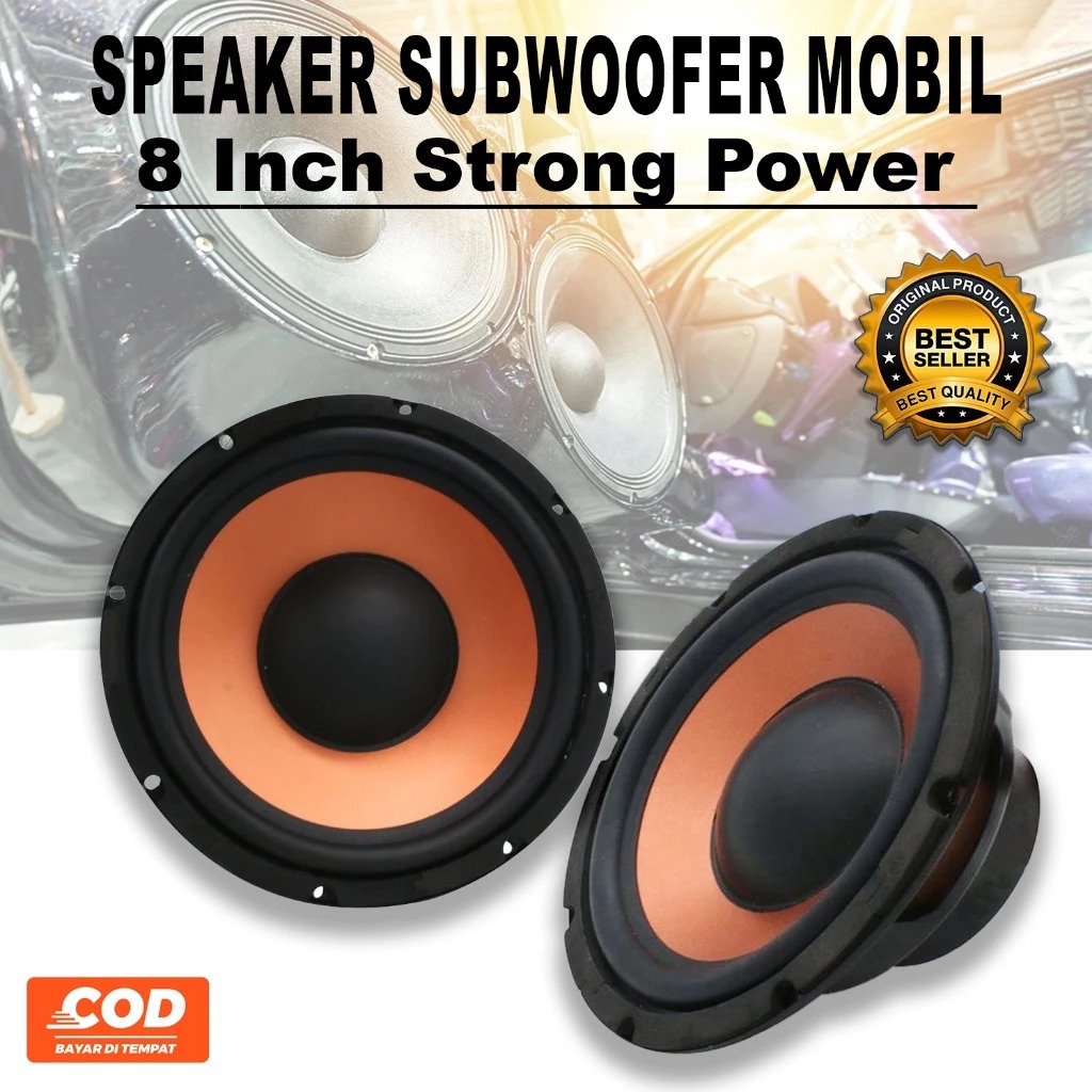 Speaker Subwoofer Mobil Inch Strong Bass Shock Power 100W Car - Main Image
