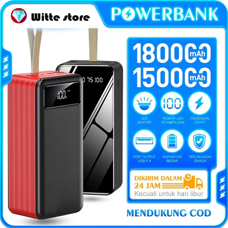 Witte Super capacity power bank 180000mAh durable long lasting super fast charge Harga 570,000 rupiah*Gratis Ongkir