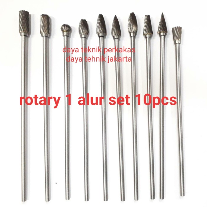 AX0613M03 Tungsten Carbide Rotary Burr Set – 6mm Double Cut Top Flat Cylinder, 1/8” Shank, 4-Piece For Wood Carving, Welding & Metal Polishing