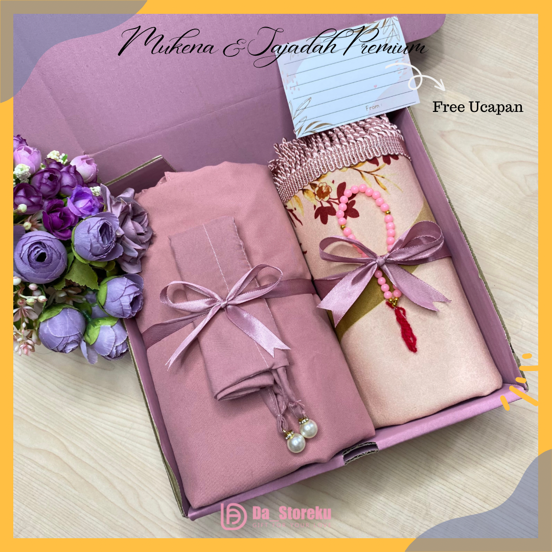 Hampers Mukena Katun DAN Sajadah Kado pernikahan / Souvenir Idul Fitri Mukena Katun DAN Sajadah