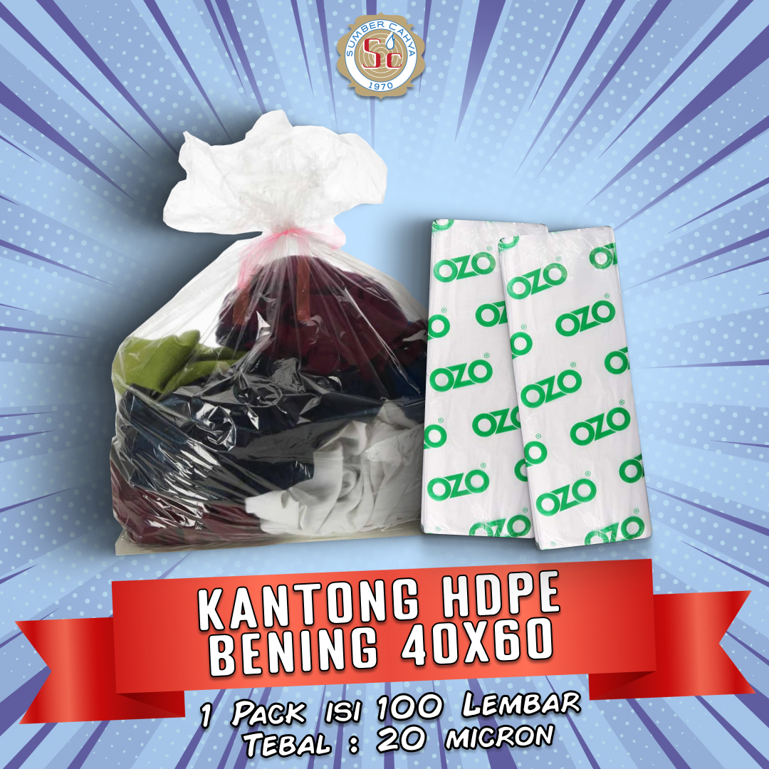 Kantong Plastik Laundry OZO UK 40x60 HDPE Harga 29,000 rupiah*Gratis Ongkir